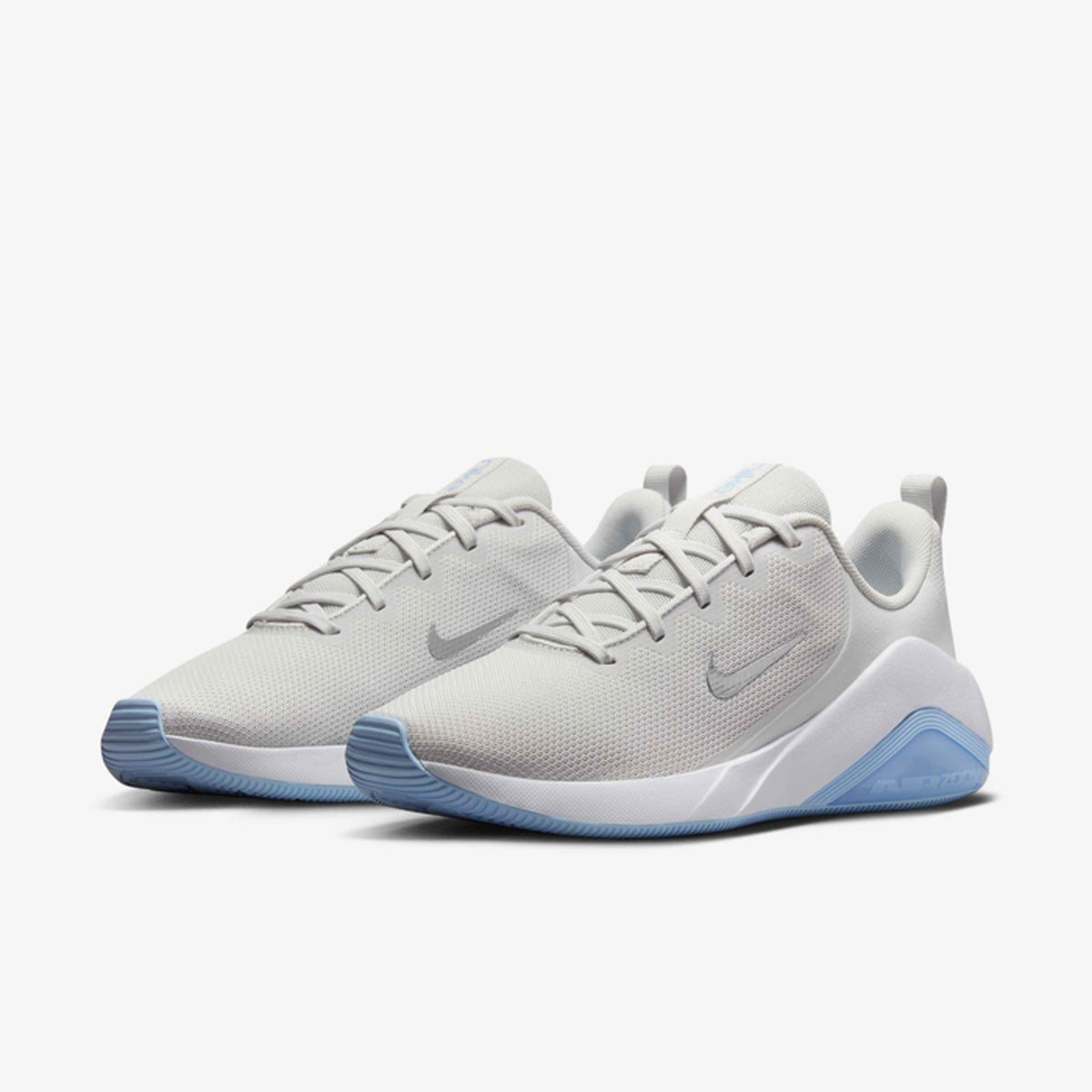 Nike Air Zoom Bella 7 Grey Silver Blue Size 7 Womens Sneakers Training Shoes