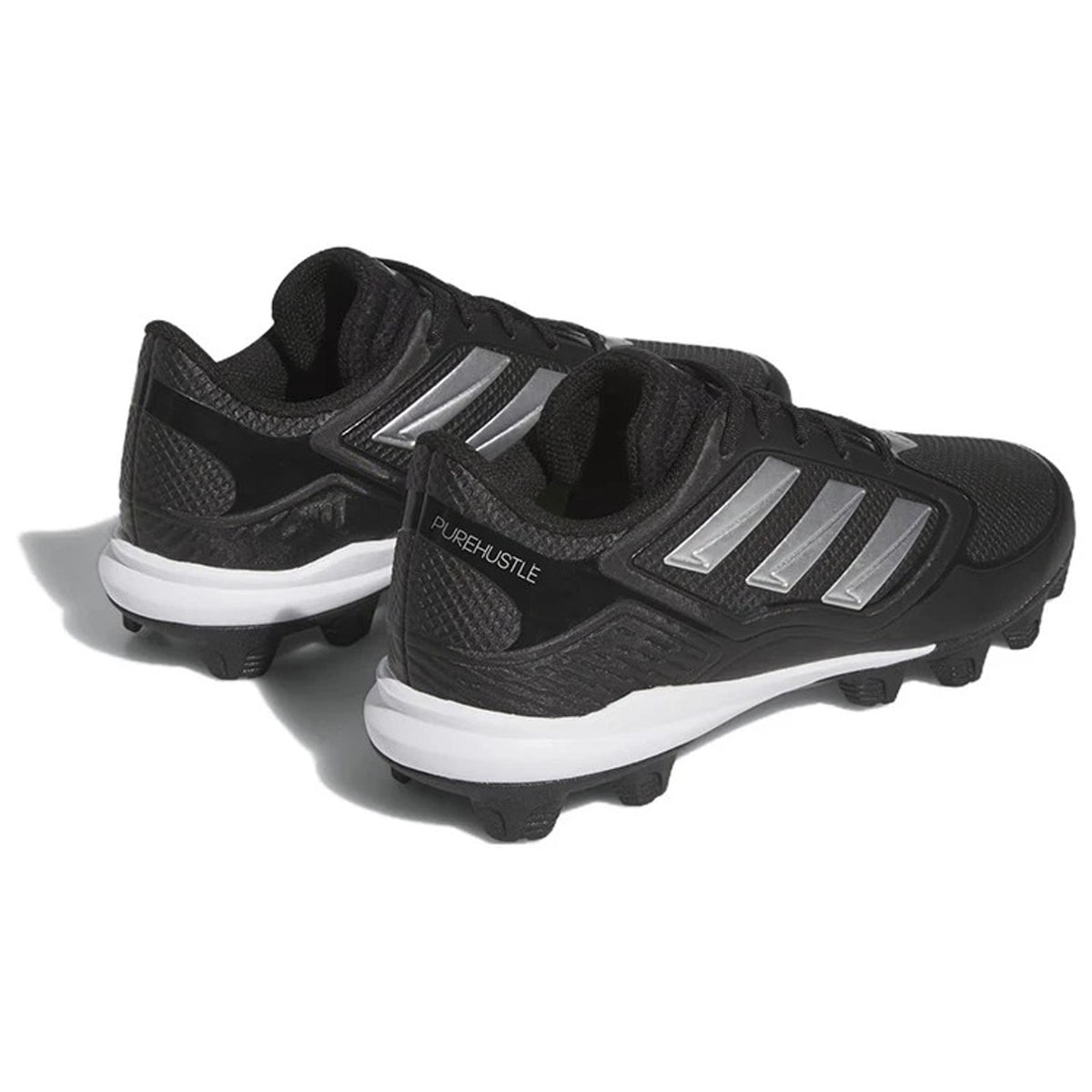 adidas Women's Pure Hustle 3 Mid Softball Cleats Size 11 Black/Silver, H2(B229T)