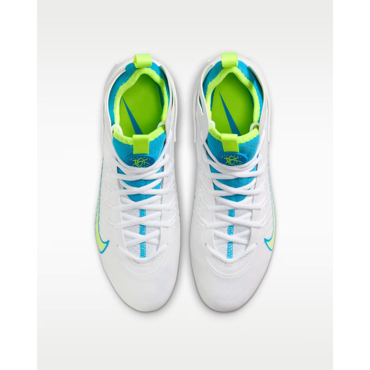 Size 13 - Nike Huarache 9 Elite Mid LAX SE Cleats Blue And Volt Men's FV6149-100