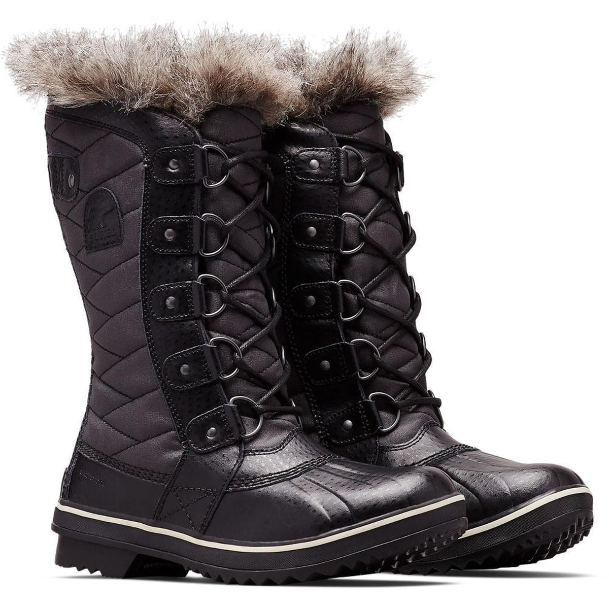 New Women's Size 8 SOREL Tofino II WP Black Stone Boots