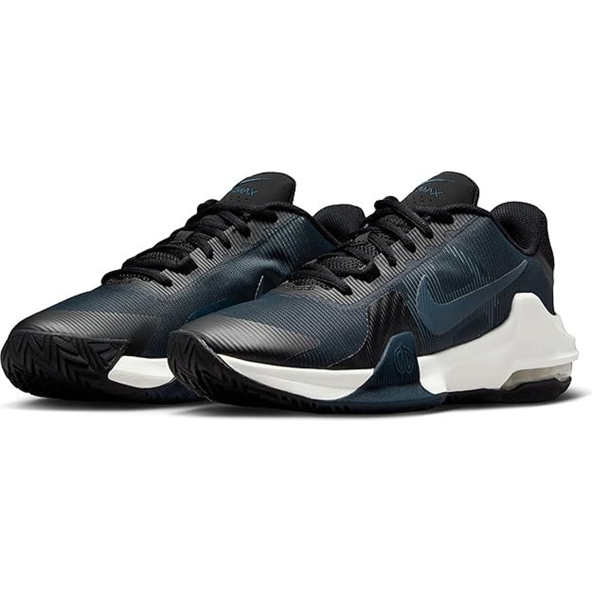 Nike Air Max Impact 4 Men's Sz 7.5 Black Armory Navy Basketball Shoes DM1124-009