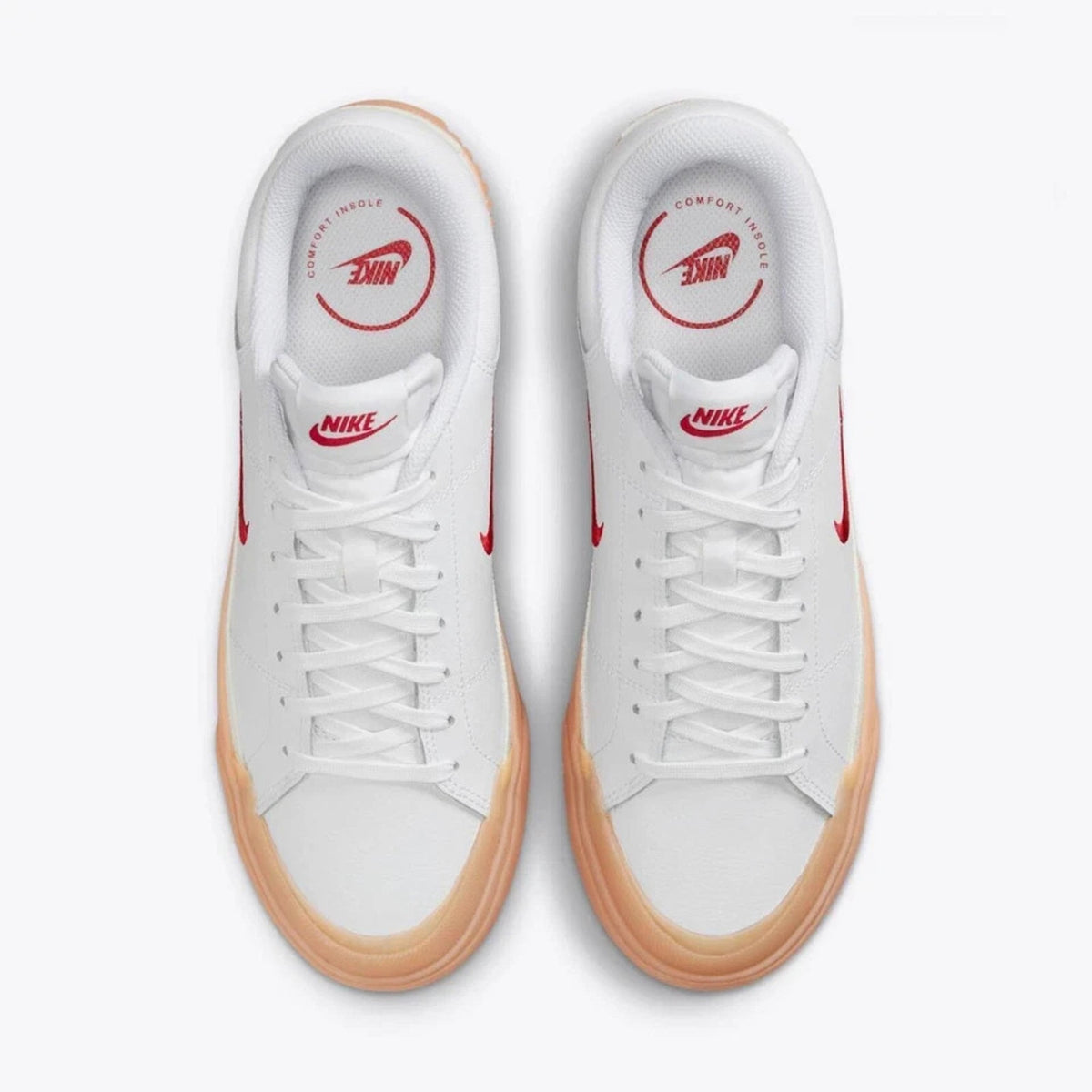 Nike Court Legacy Lift White University Red Gum W - FV5526-103 Size 11 Womens
