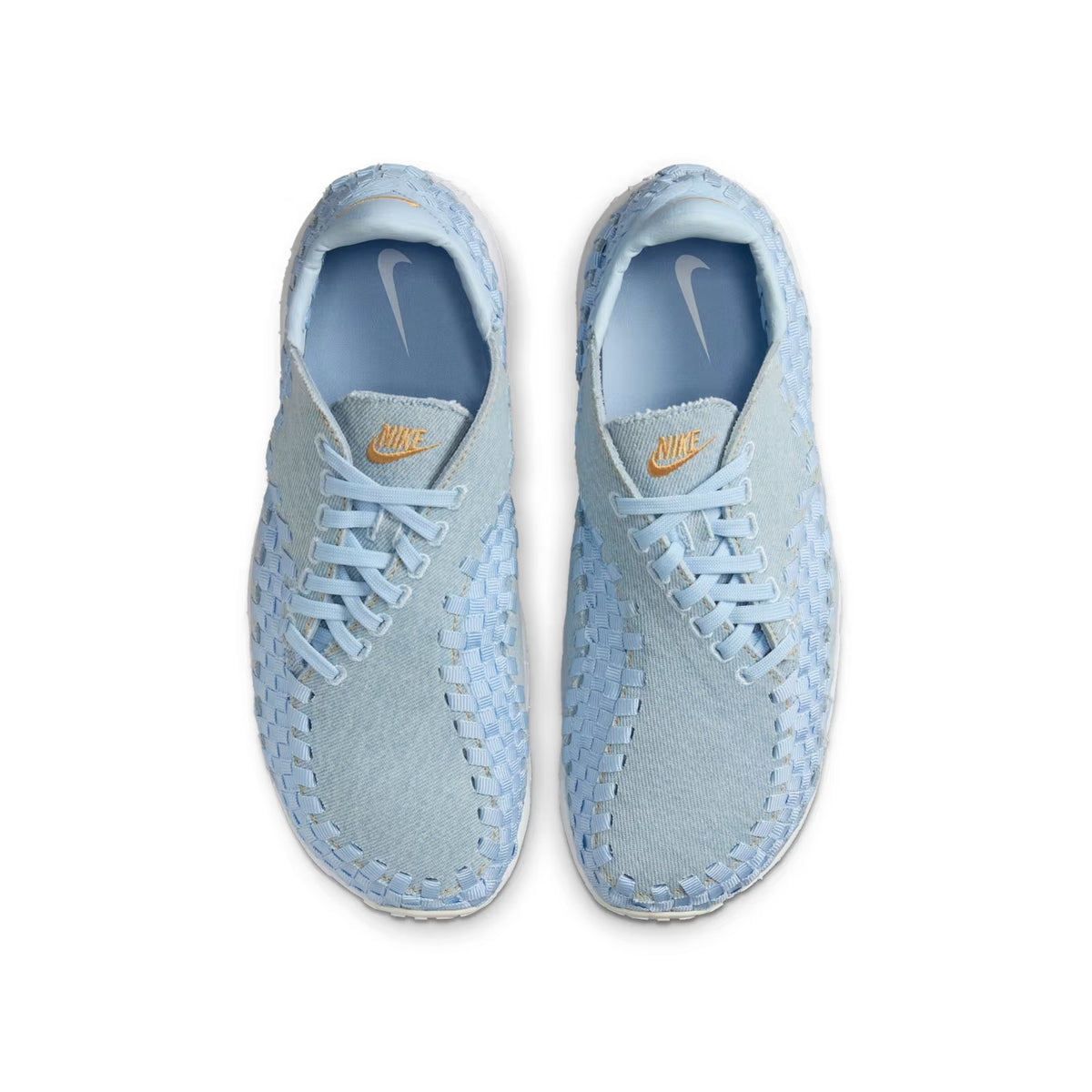 Nike Air Footscape Woven Washed Denim Ice Blue Women's - FV6103-400 Size 6.5