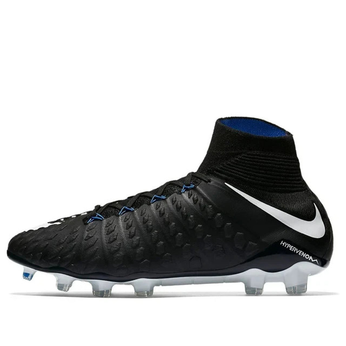 Nike Hypervenom Phelon 3 DF FG Soccer Cleats 917764-002 Black/White Mens 7.5