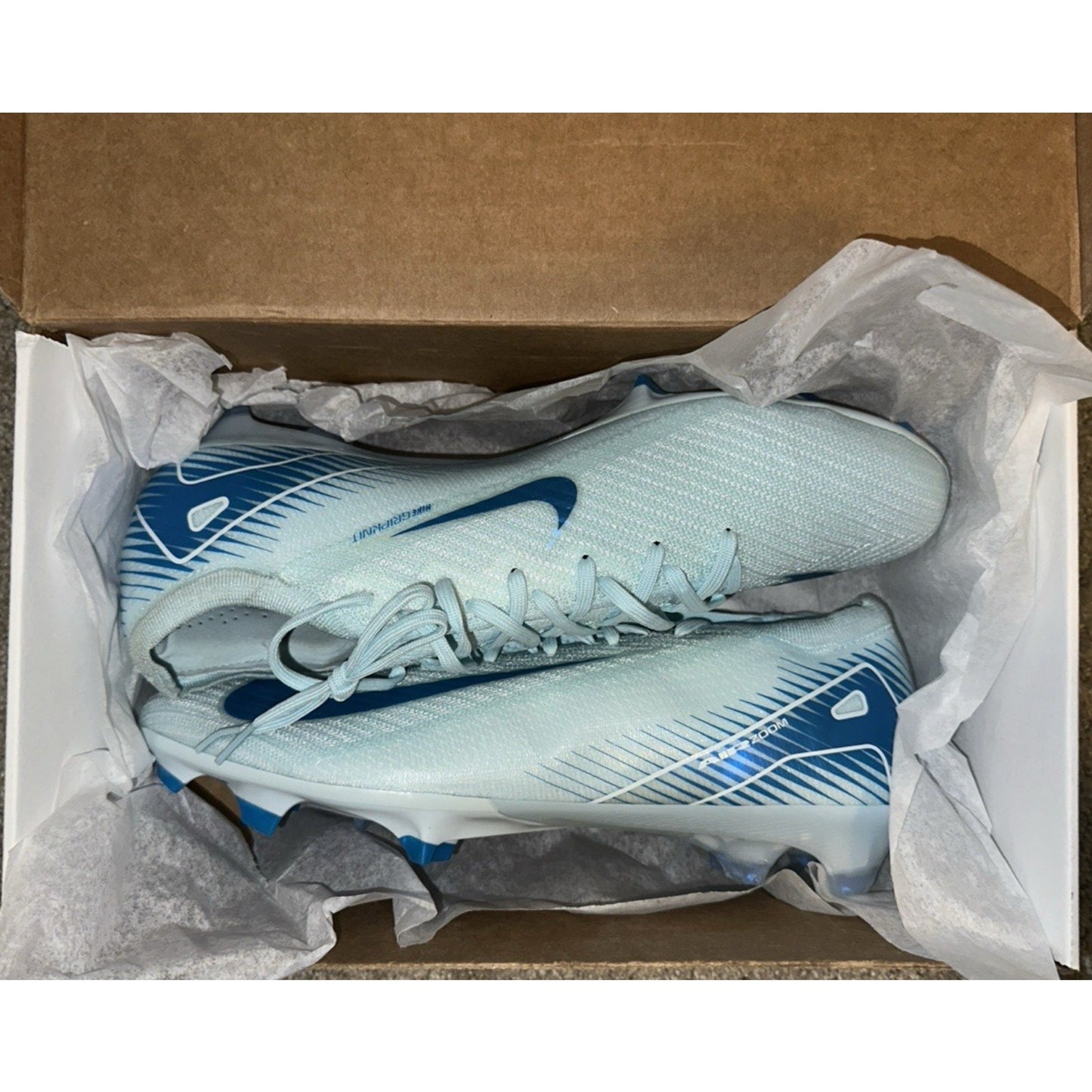 Nike Zoom Vapor 16 Elite FG Glacier Blue Blue Orbit FQ1457-400 Men's Size 12