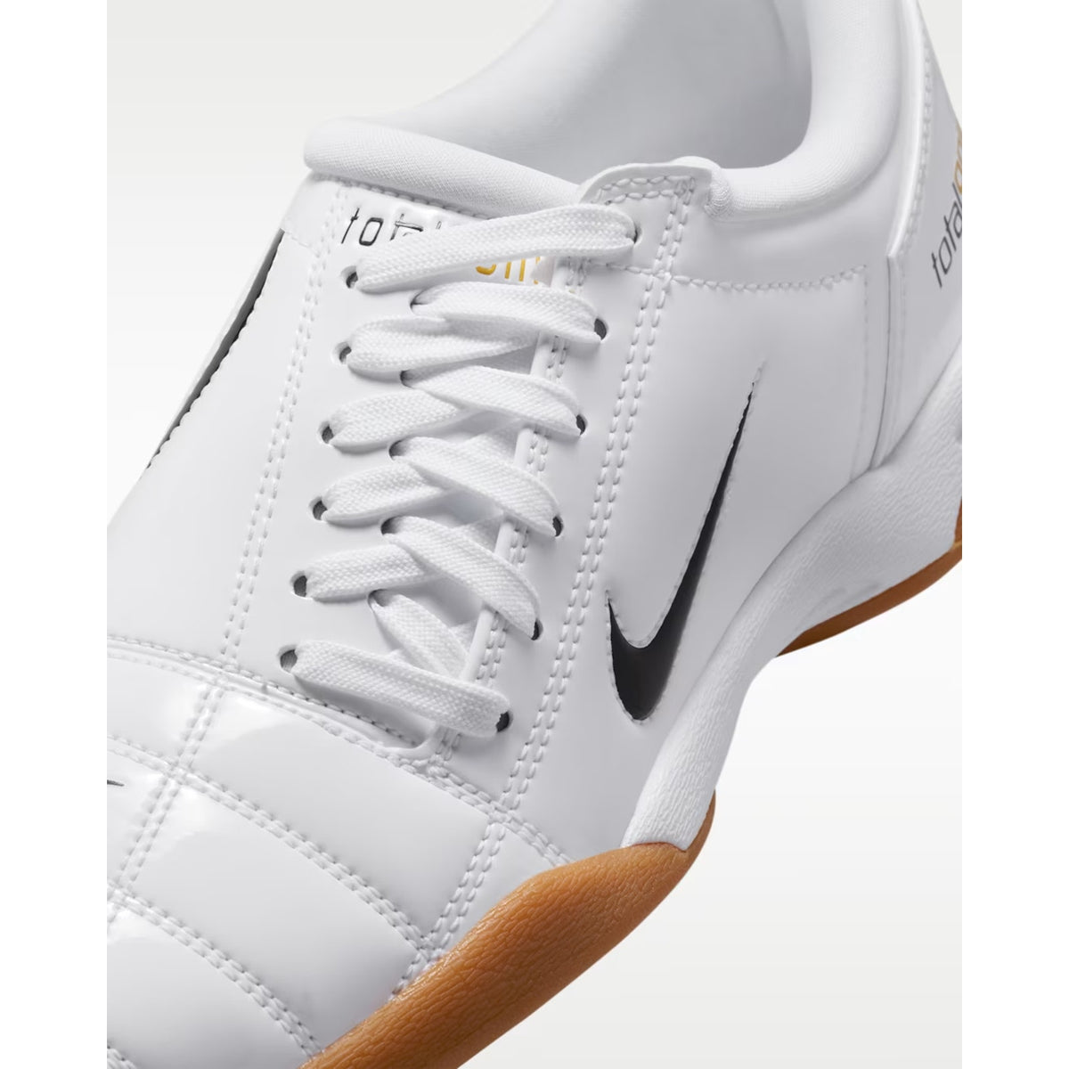 Size 8 Nike Total 90 Women's Indoor Soccer Shoes White/Black (IB5666-100)