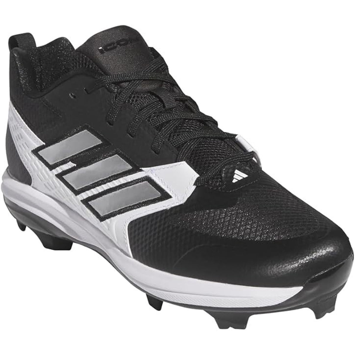 adidas Men's Icon 8 TPU Black White Baseball Athletic Sports Cleats Size 13