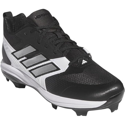 adidas Men's Icon 8 TPU Black White Baseball Athletic Sports Cleats Size 13