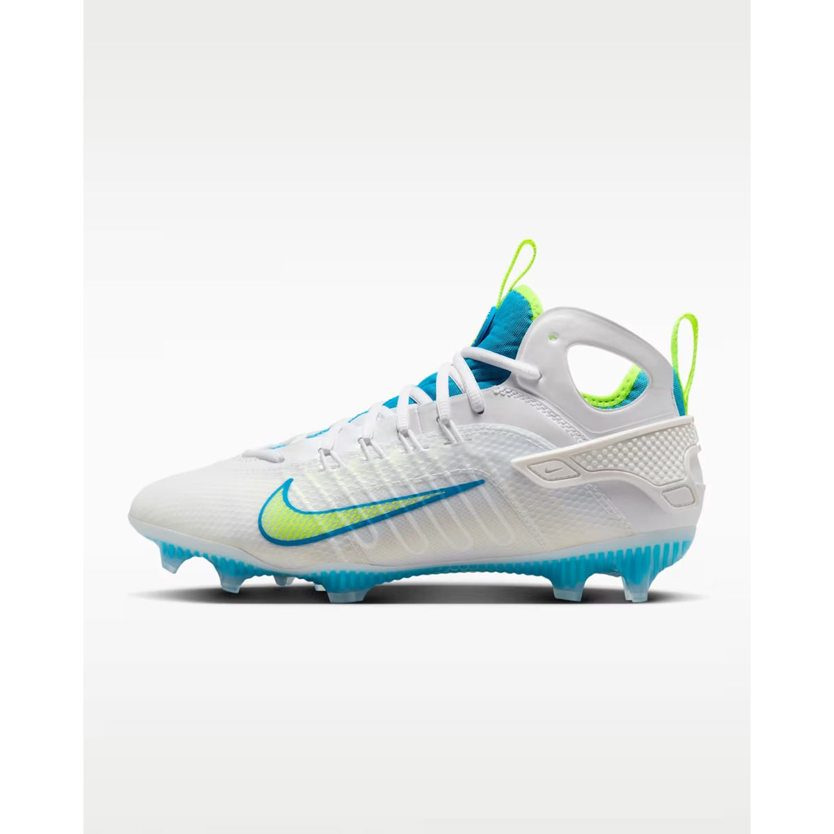 Size 13 - Nike Huarache 9 Elite Mid LAX SE Cleats Blue And Volt Men's FV6149-100