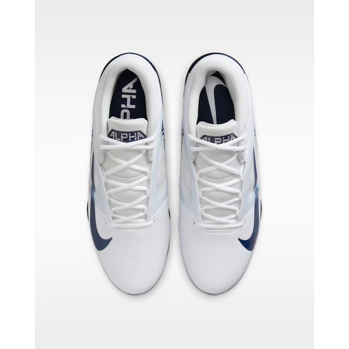 Nike Alpha Menace 4 Pro White Navy Blue Football Cleats - Men's Sz 11.5