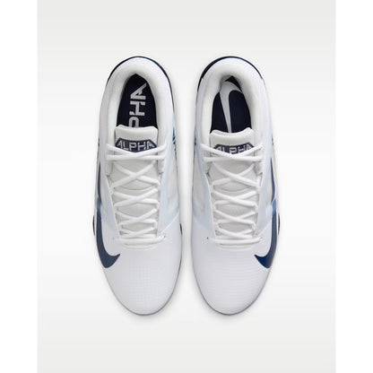 Nike Alpha Menace 4 Pro White Navy Blue Football Cleats - Men's Sz 11.5