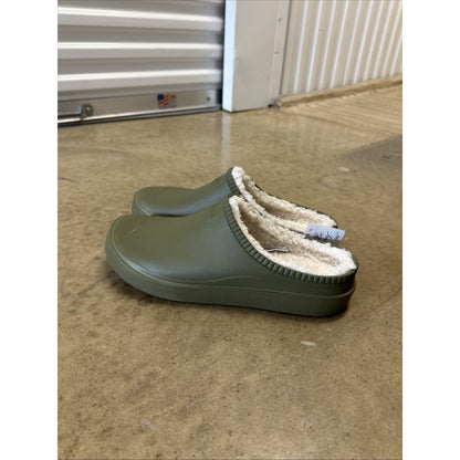 Hunter in/Out Bloom Foam Clog Utility Green/White Men's 10, Women' s 11 Medium