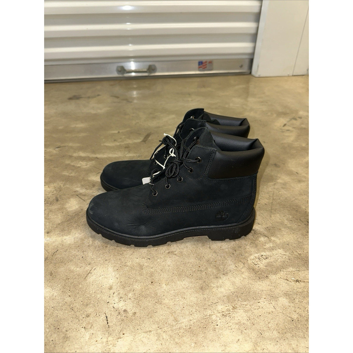 Timberland 6 Inch Premium Waterproof Black Leather Boots Men’s Size 7