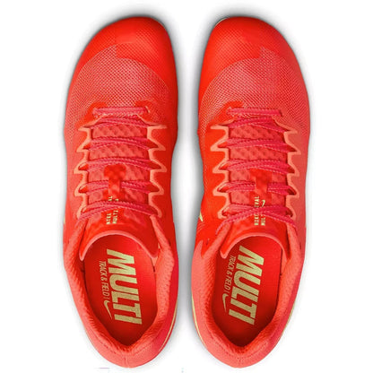 Nike Zoom Pole Vault Elite Track Field Spike Bright Crimson Lime Blast Mens 11.5