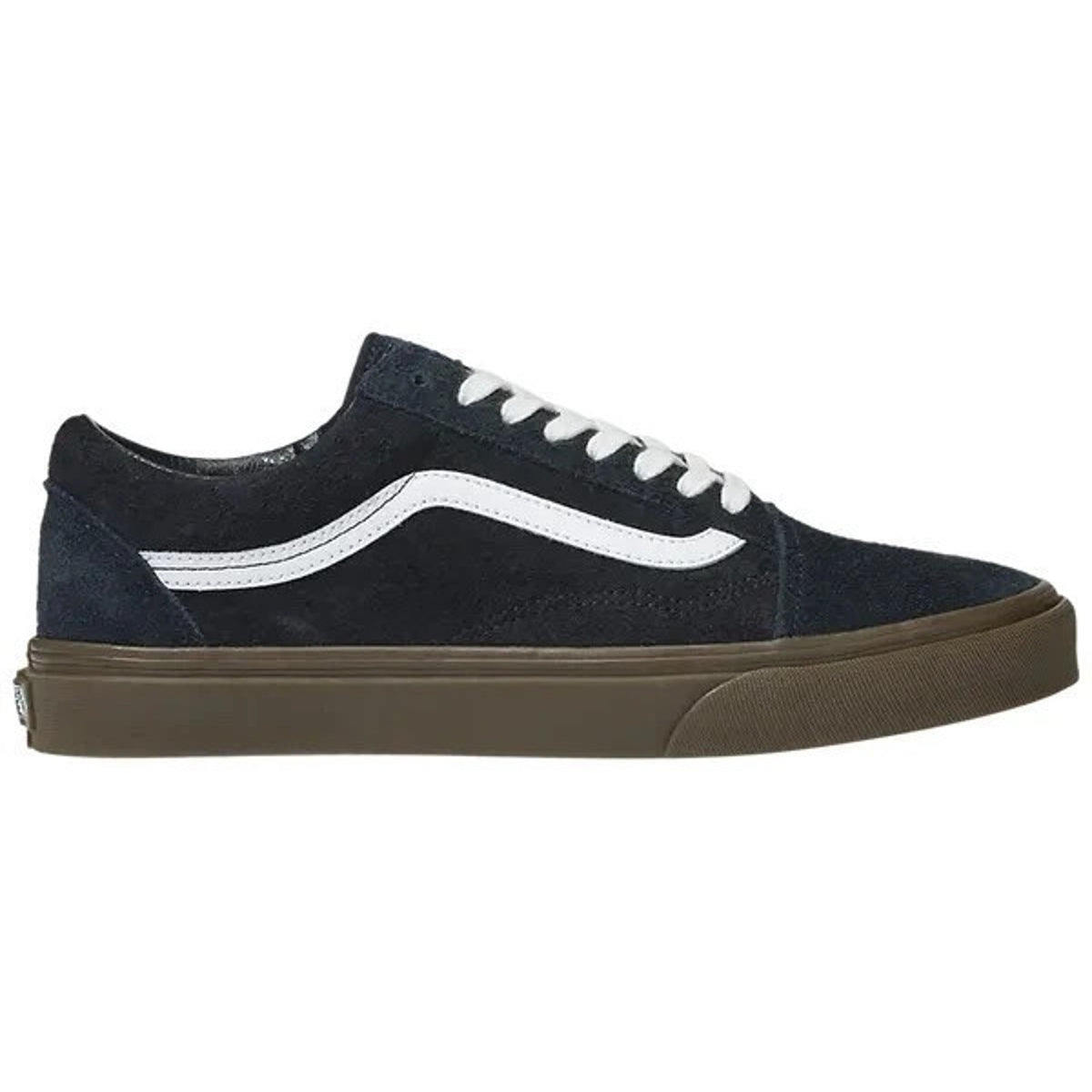 VANS Men’s 7.5 Wmns 9 Old Skool Fuzzy Navy Blue Suede Gum Sole