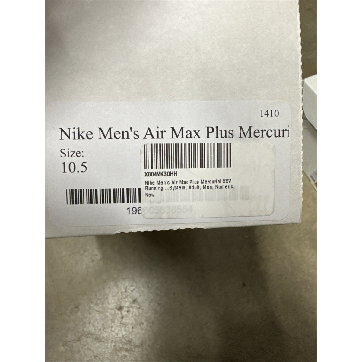 Air Max Plus Mercurial XXV Black/Volt-Hyper Pink FJ4883-001 Men's Size 10.5