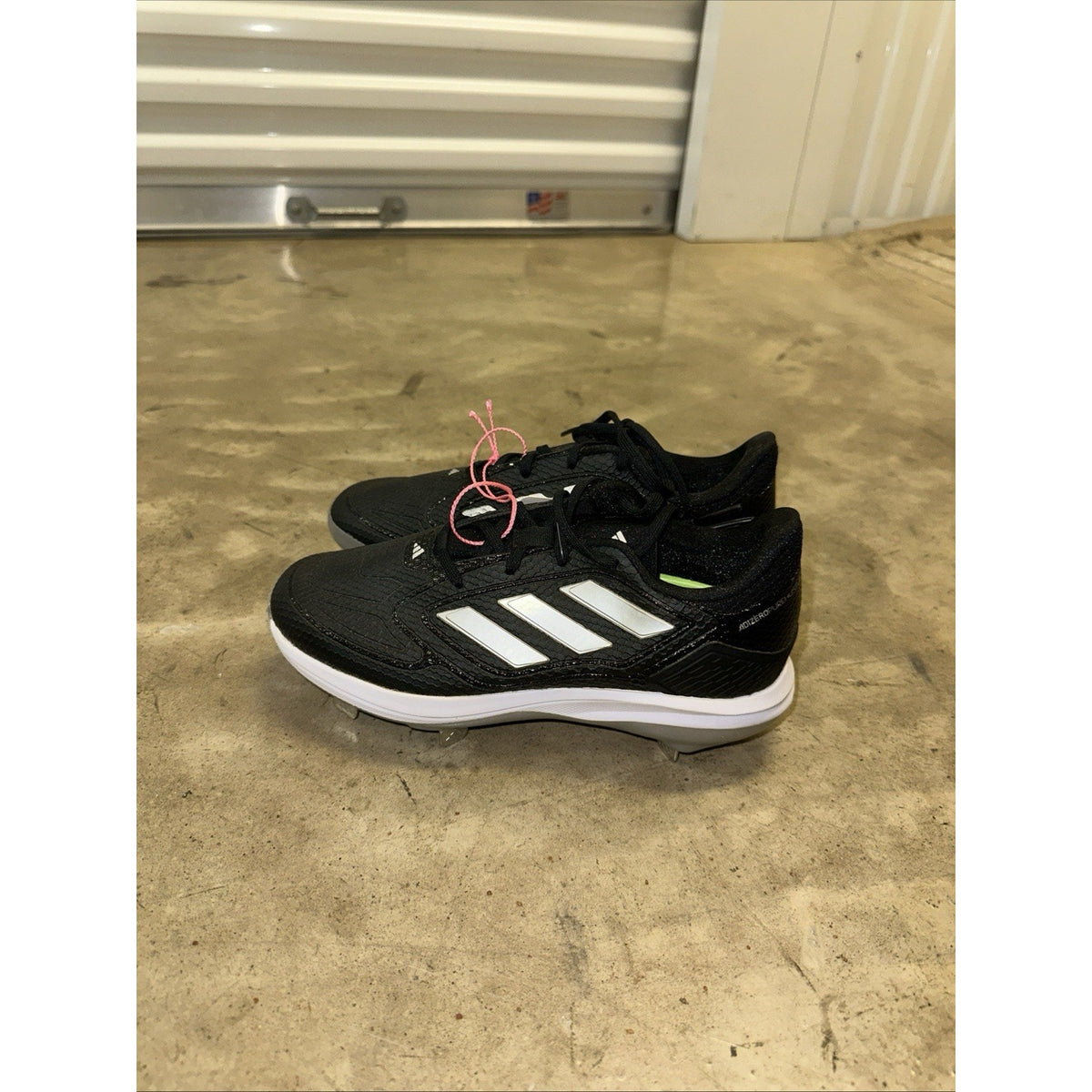 adidas Women's Adizero Purehustle 3 Cleats Core Black/Silver Metallic Size 7