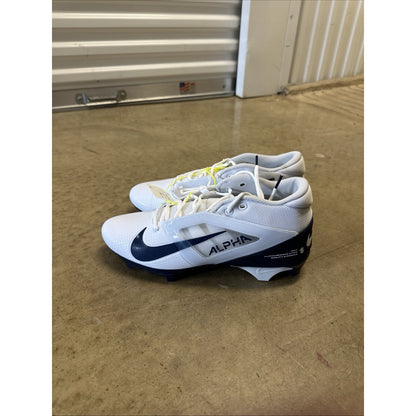 Men's Size 12.5 Nike Alpha Menace 4 Pro White Navy Football Cleats FD7037-104