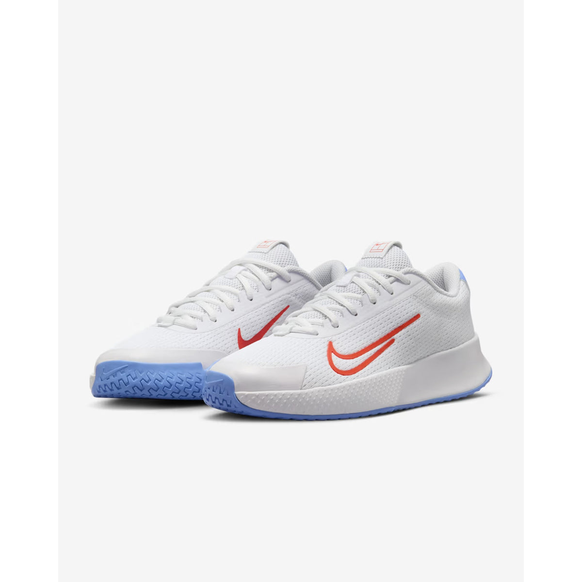 Nike Court Vapor Lite 2 Tennis Shoes White Blue Orange DV2018-106 Women Size 7.5