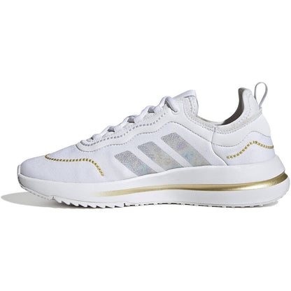 adidas Women's Fukasa Run White/White/Matte Gold Size 8.5