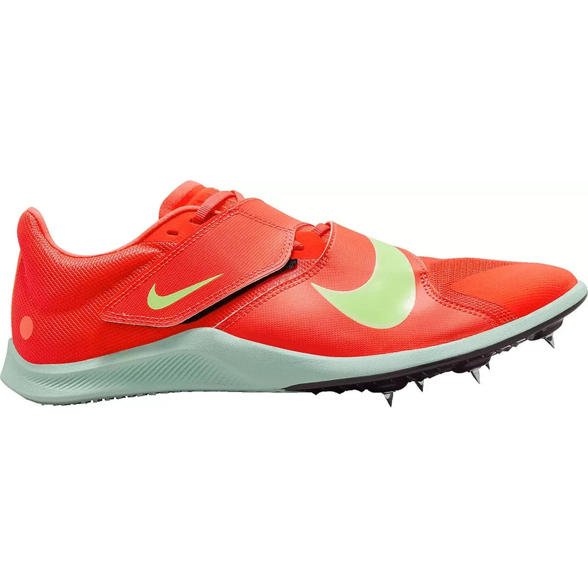 Nike Zoom Pole Vault Elite Track Field Spike Bright Crimson Lime Blast Mens 11.5