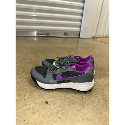Nike ACG Lowcate Mens Smoke Grey Vivid Purple New Sneakers Hiking Shoes Size 7.5