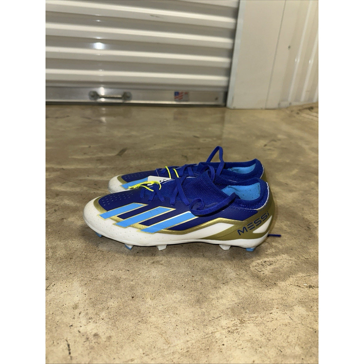 Adidas X Crazyfast Messi.3 FG Soccer Cleats Blue Gold GZ5146 Mens 5.5