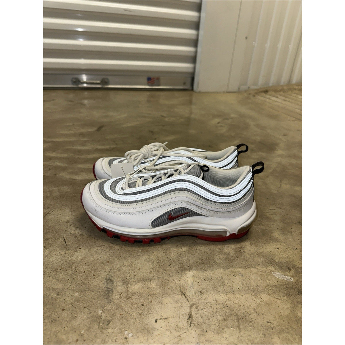 Nike Air Max 97 Size 5.5Y White Bullet/Red GS