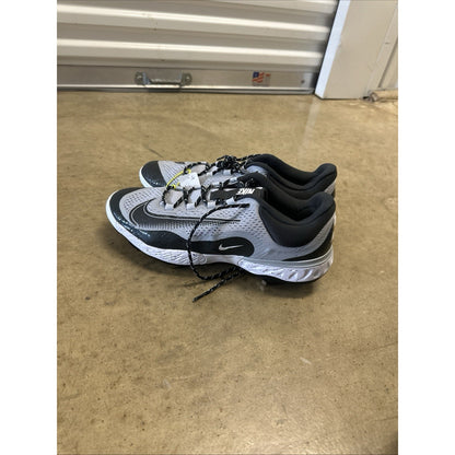 Nike Alpha Huarache Elite 4 Low Gray Black Baseball Cleats DJ6521 004 Men's 16