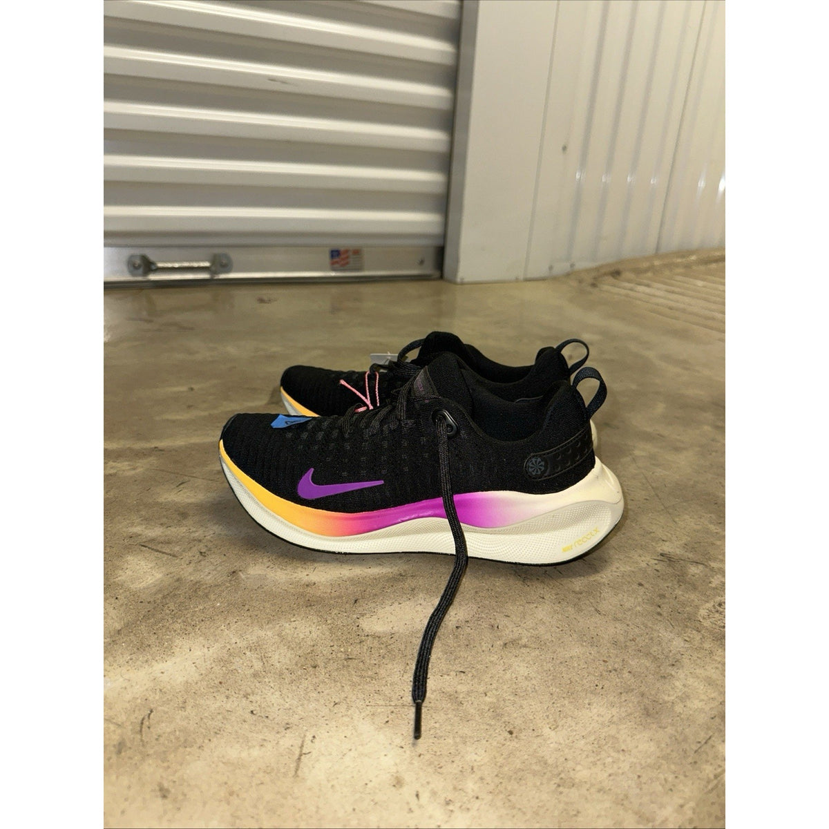 Nike Women's ReactX Infinity Run 4 Running Shoes Black Violet Size 8