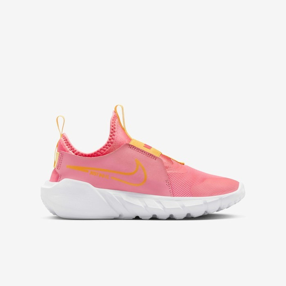 Nike Flex 2 Coral Chalk Pink/Citron Yellow Shoes Size 7Y Big kids