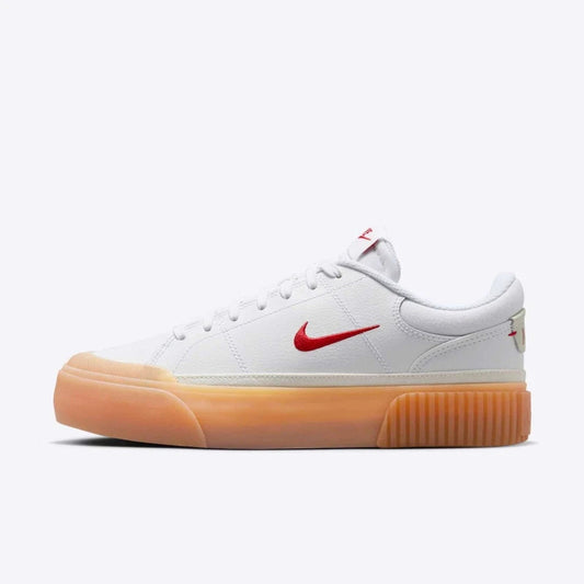 Nike Court Legacy Lift White University Red Gum W - FV5526-103 Size 11 Womens