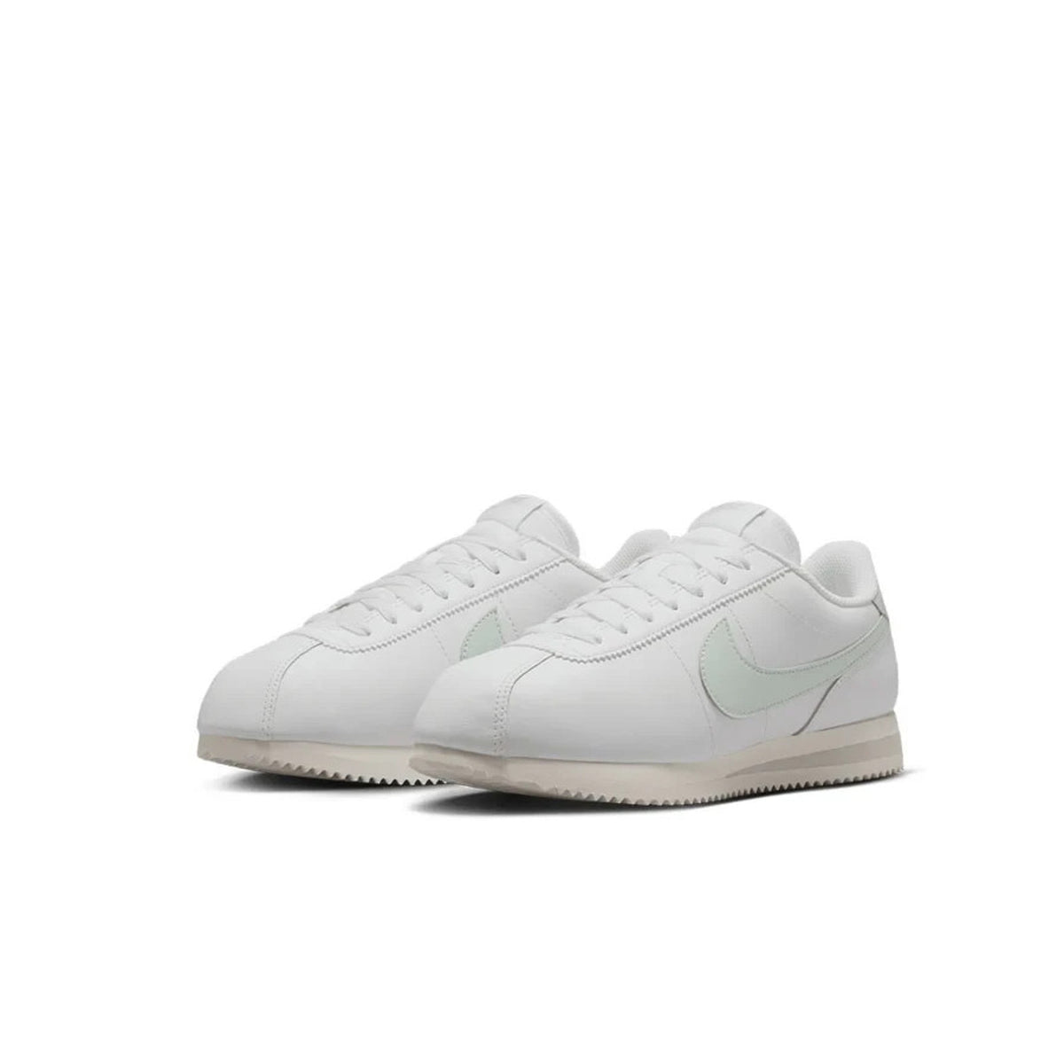 Womens Classic Cortez Flyleather 'White Light Silver' Size 9.5
