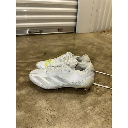 Adidas Adizero Electric.1 White Silver Metallic IF2425 Football Cleats Size 8.5