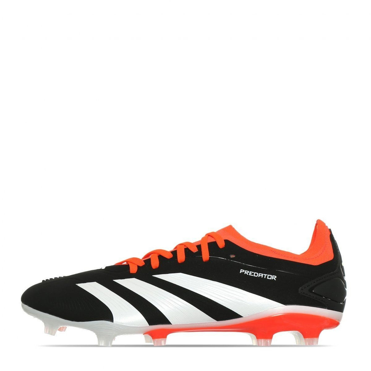 adidas Mens 5 PREDATOR 24 PRO FIRM GROUND SOCCER CLEATS Black/Solar Red IG7777