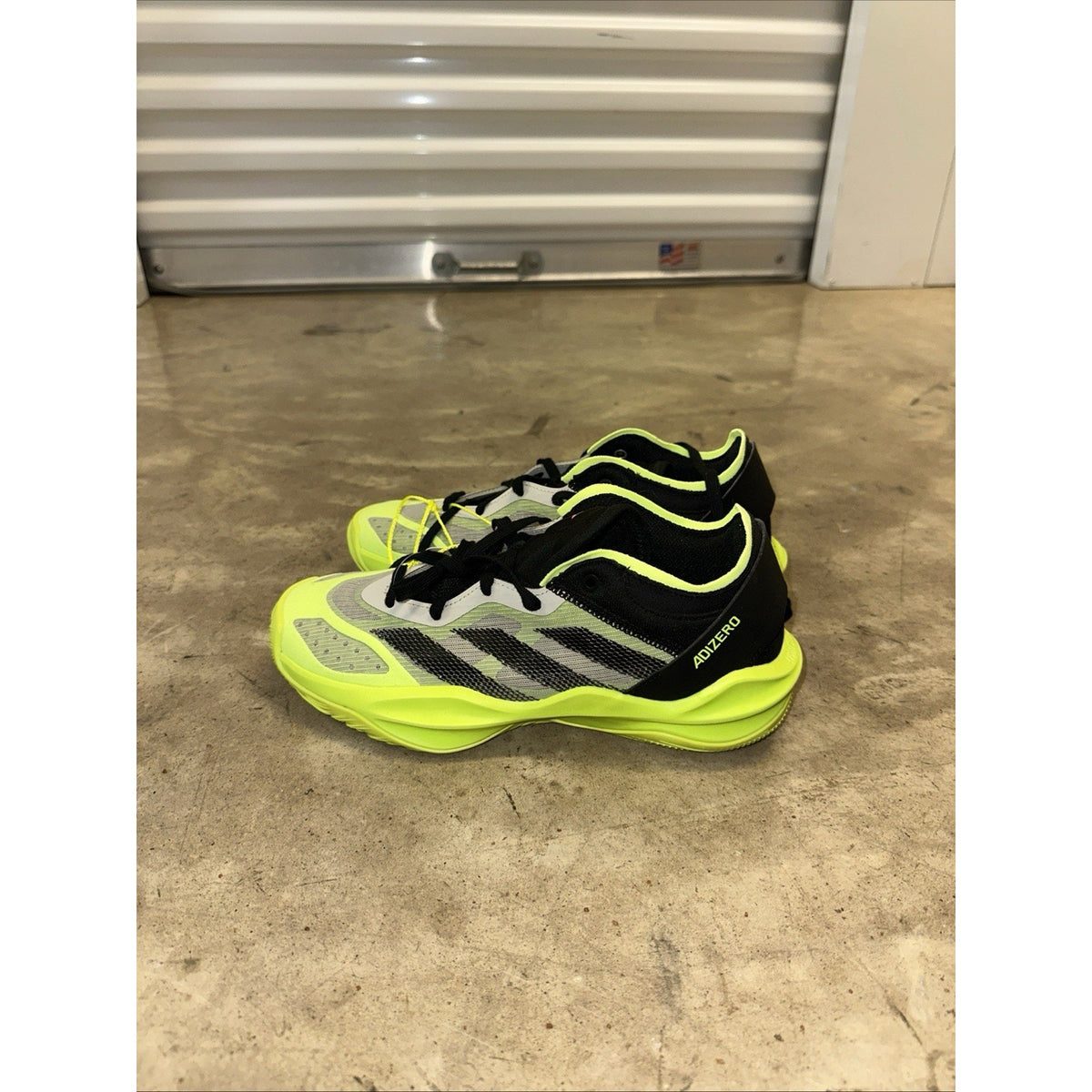Size 7 adidas Men's Black/Green Basketball Shoes-Adizero Select 2.0 IE7866 New