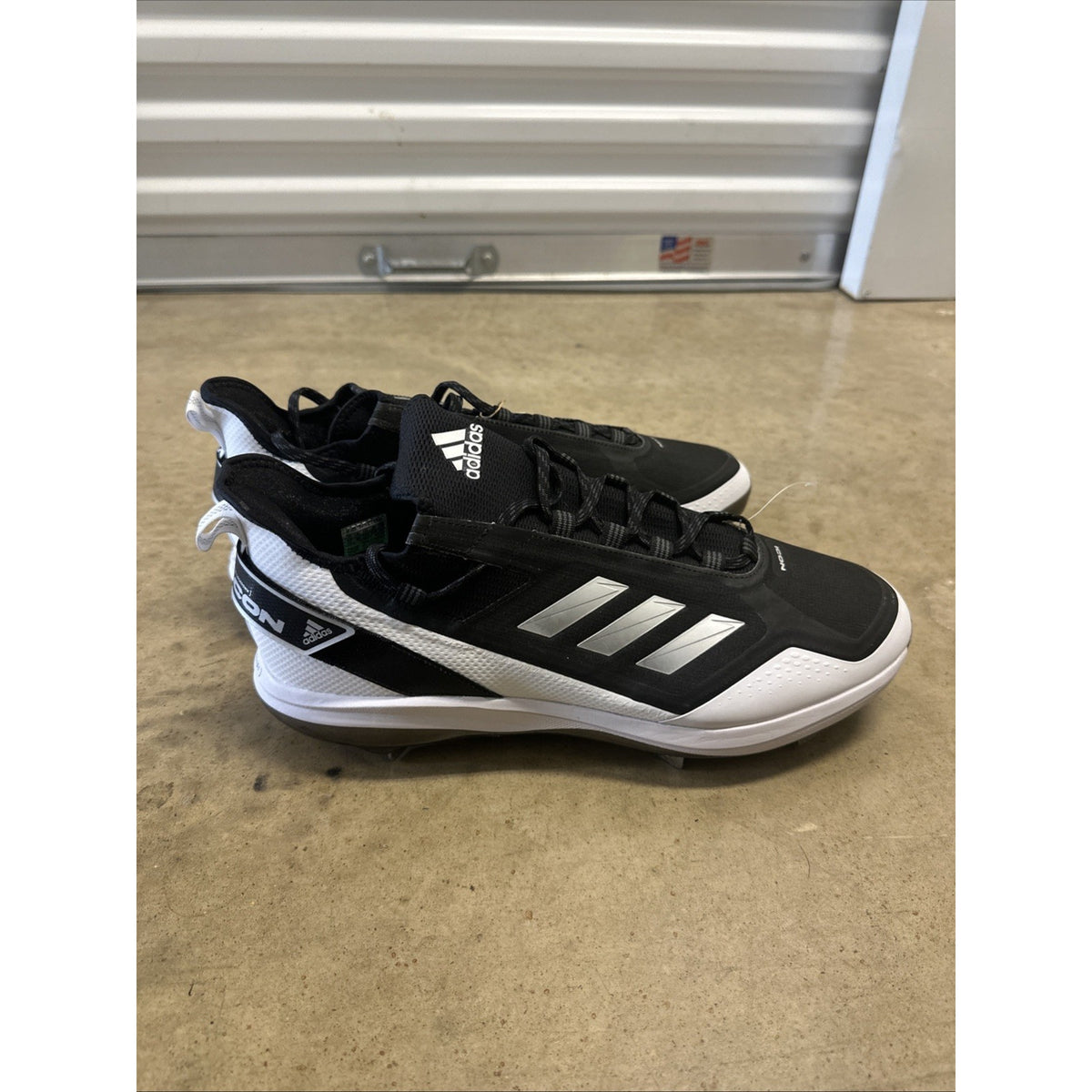 Adidas Icon 7 Boost 'Black White' Baseball Cleats Men's Size 17