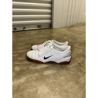 Size 8 Nike Total 90 Women's Indoor Soccer Shoes White/Black (IB5666-100)