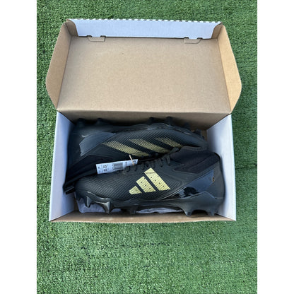 Adidas Adizero Impact Black Gold Football Cleats Mens Size 12