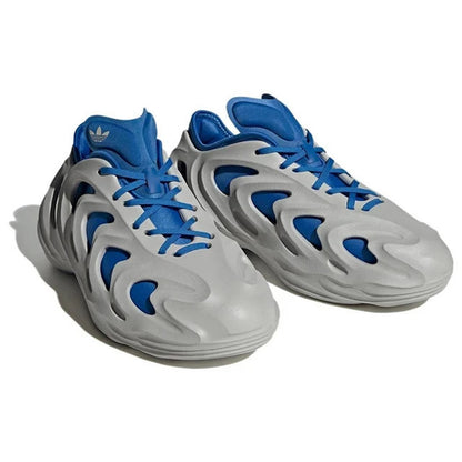 adidas AdiFOM Q Grey Bright Royal Men’s Low Top Lace-Up EVA Sneak HQ4333 Sz 11.5