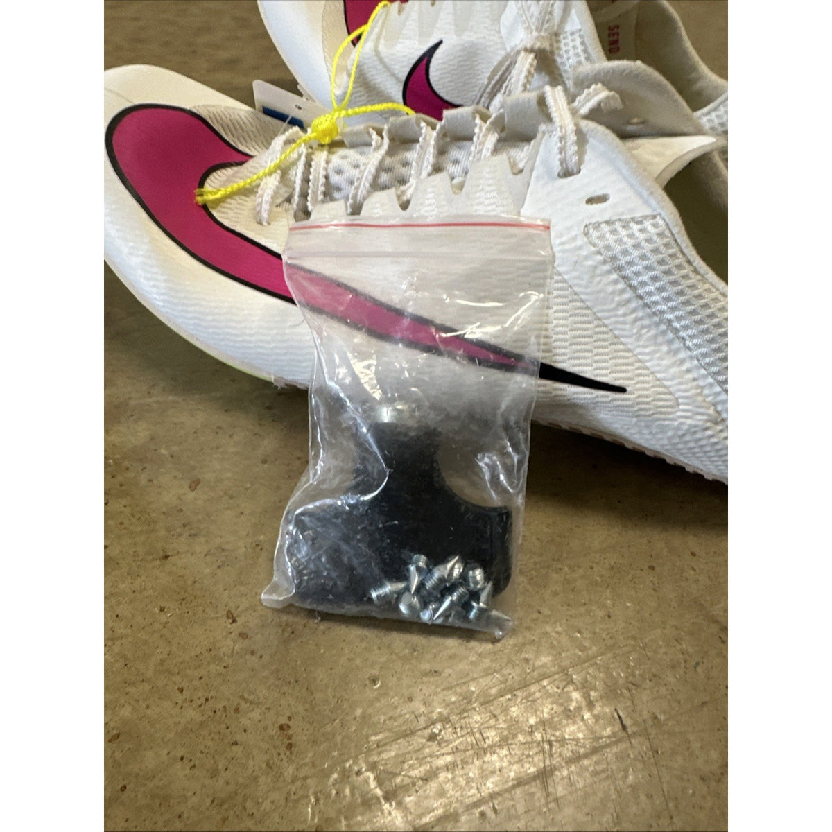 Nike Rival Sprint Track Spikes DC8753-101 White Pink Size 12.5 Mens Running