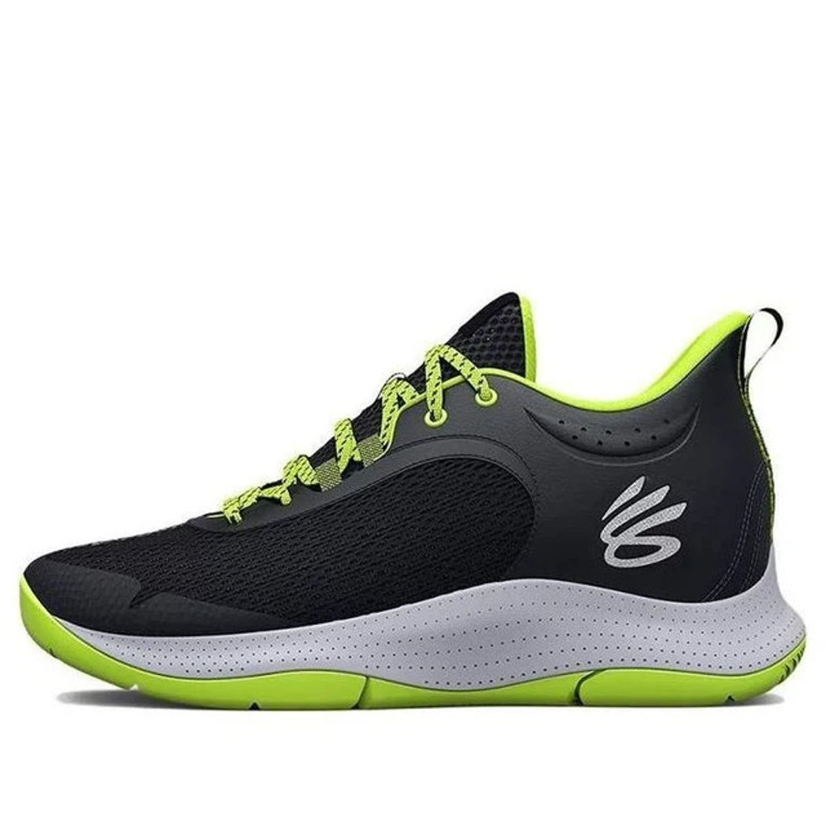 Under Armour Curry Basketball Shoes Youth Size 5.5Y Black Grey Yellow
