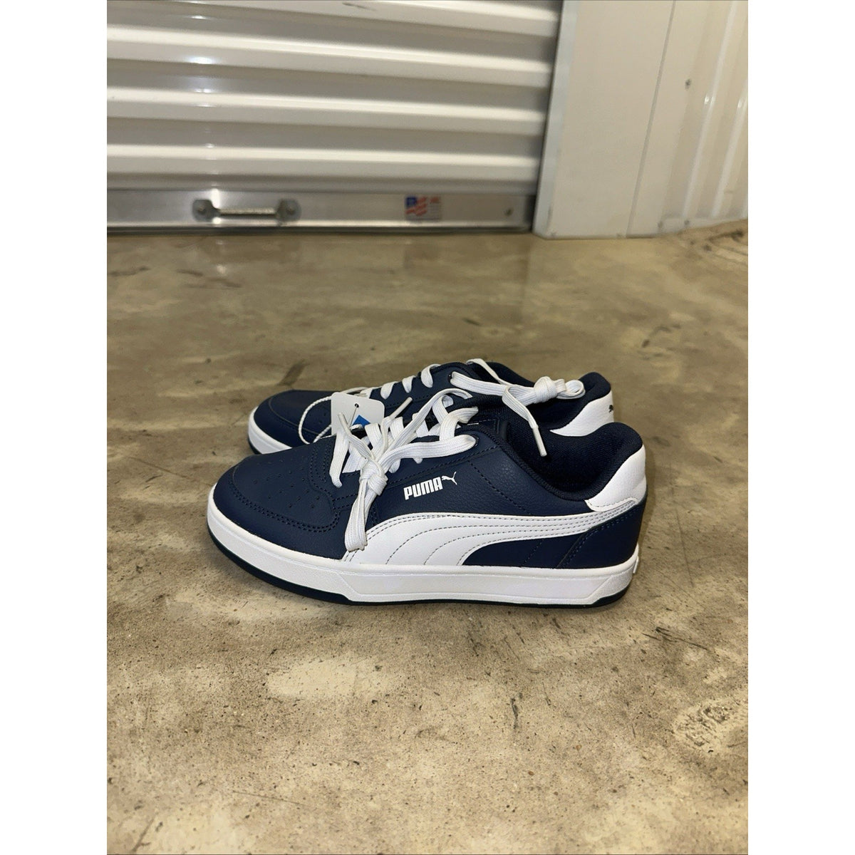 PUMA Caven 2.0 Navy Blue White Size 6 Big Boys Kid’s Shoes Sneakers New