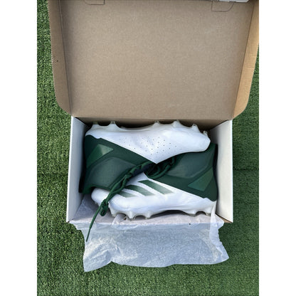 Adidas ADIZERO Chaos High-Top Football Cleats White/Green Mens Size 12 NEW