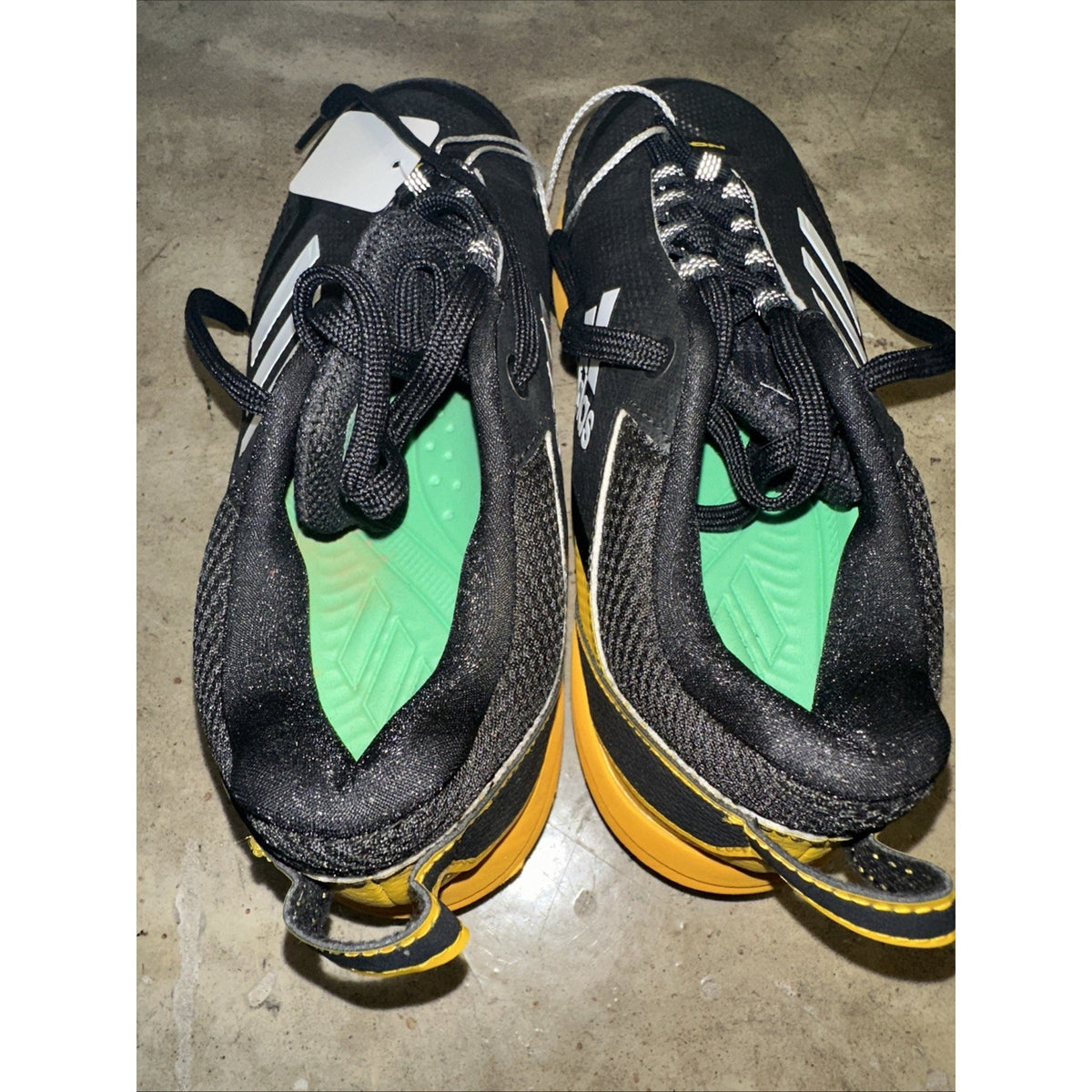 Adidas Icon 6 Bounce Mens Metal Baseball Cleats FV9346 Yellow Black Size 7