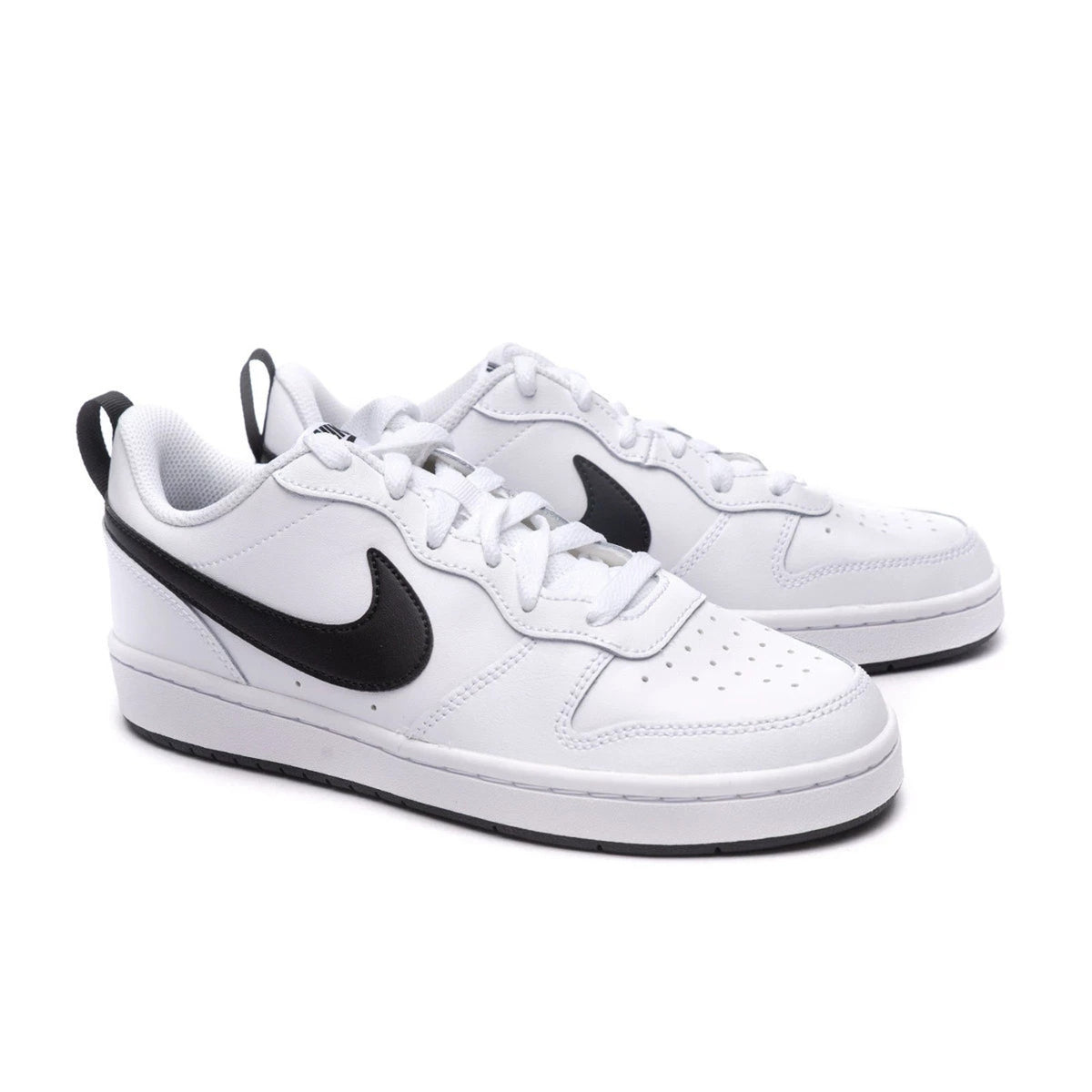 New Nike Court Borough Low 2 GS White Black Sneakers Shoes Size 7Y BQ5448-104
