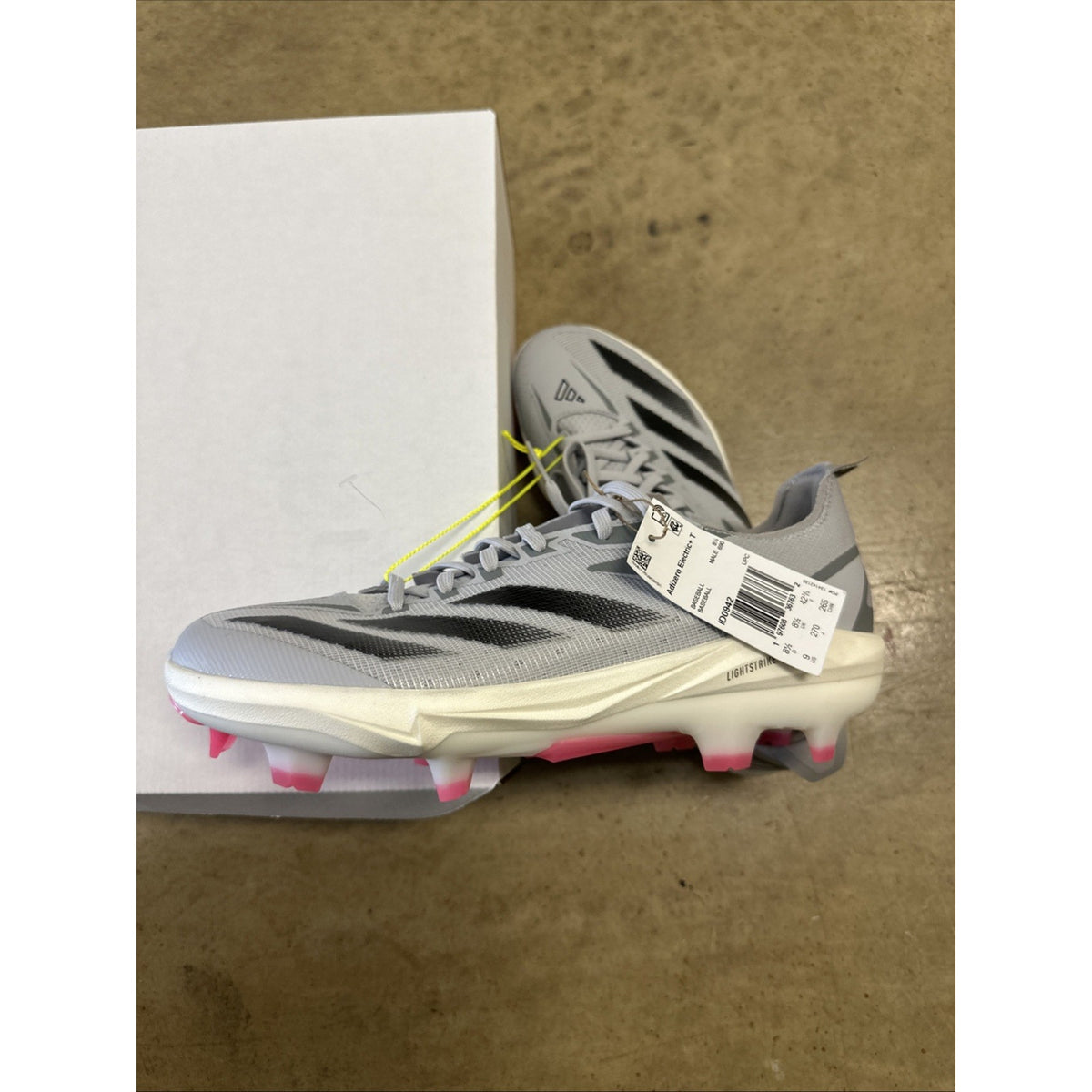 (230/14) Adidas Adizero Impact + Tpu Baseball Leat Grey/pink Men’s Size 9