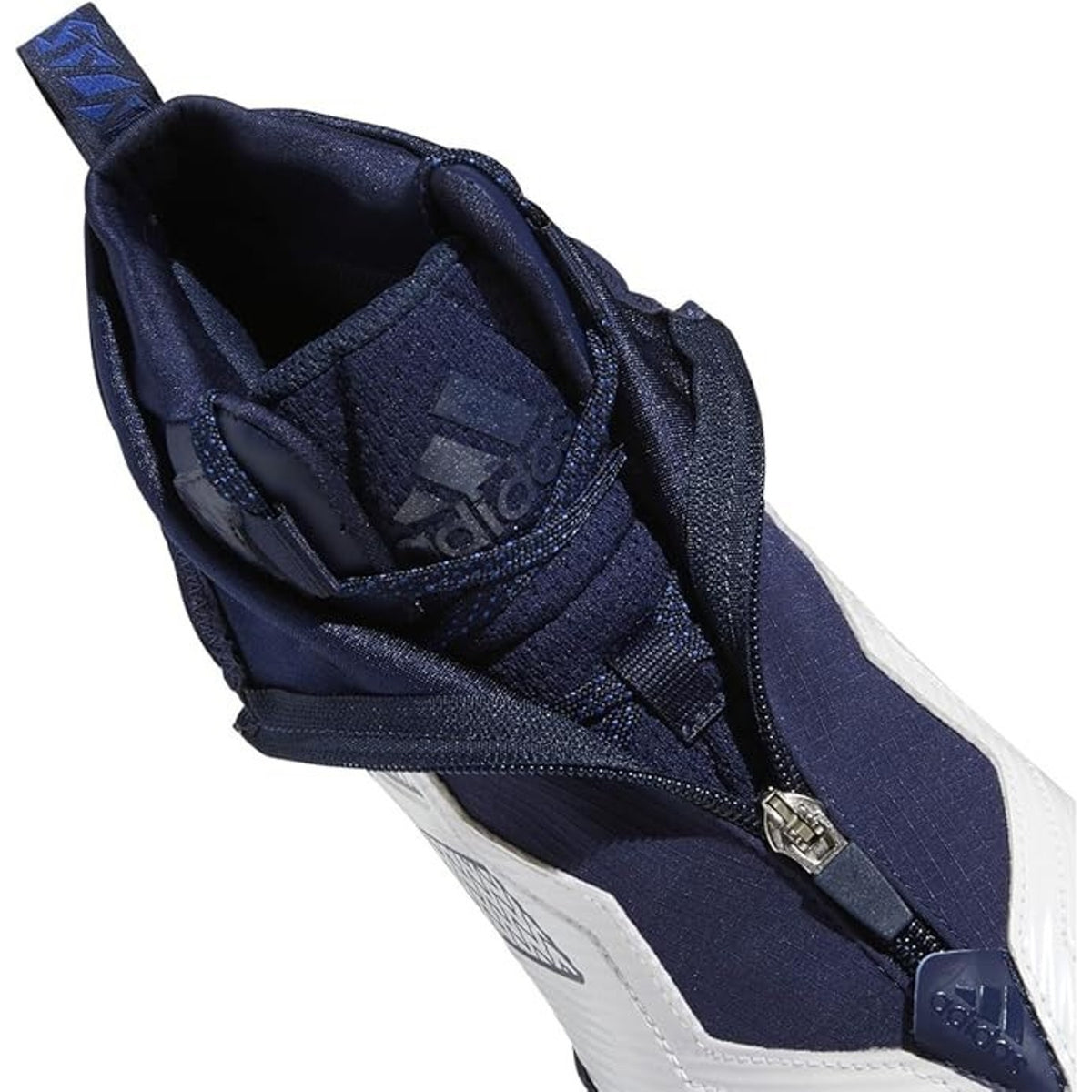 Adidas Nasty 2.0 GV8304 Football Cleats Men's Navy Blue White Zip Up Size 13.5