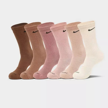 Nike Everyday Plus Cushioned Training Crew Socks 6 Pairs Large 8-12 SX6897‌-‌904