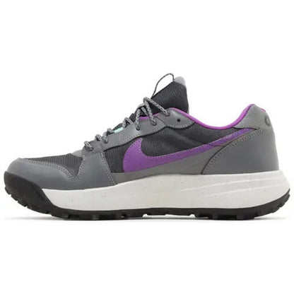 Nike ACG Lowcate Mens Smoke Grey Vivid Purple New Sneakers Hiking Shoes Size 7.5